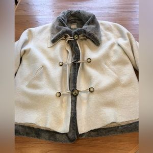 VINTAGE HILARY RADLEY Winter Jacket - Wool and Faux Shearling
